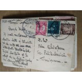 Ilustrata circulatie Romania Regele Ferdinat Timbru aviatie 1932 Timisora