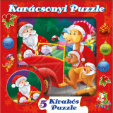 Kar&aacute;csonyi puzzle - 5 kirak&oacute;s puzzle mese