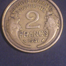 2 francs franci 1931 , aUNC (AU55) , RARA (T:1.717.000) [poze]