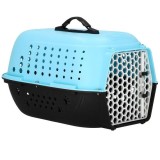 Geanta de transport pentru caini si pisici Springos, 7 kg, albastru-negru