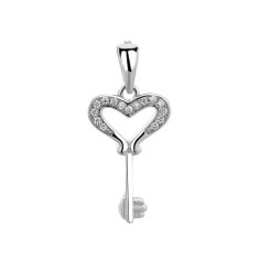 Pandantiv argint 925, JW1280, model cheie, placat cu rodiu