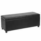 Bancheta dormitor Otomane cu compartiment depozitare negru [neu.holz] HausGarden Leisure