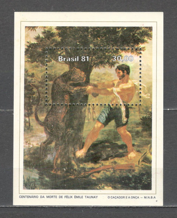 Brazilia.1981 100 ani moarte F.E.Taunay:Pictura-Bl. GB.67