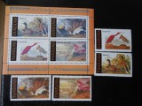 Tanzania-Fauna ,pasari ,Audubon-serie completa si bloc- nestampilate