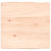 Blat masă 40x40x(2-6) cm lemn stejar netratat contur organic