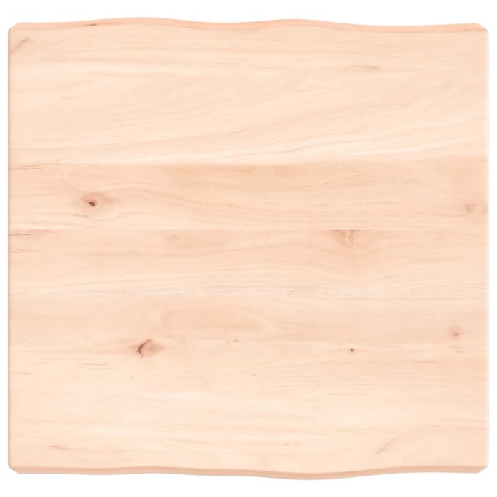 Blat masă 40x40x(2-6) cm lemn stejar netratat contur organic