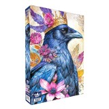 Puzzle Black Sea Printre flori: Corb - 500 de piese