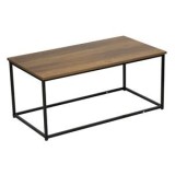 Masuta de cafea cu suprafata din MDF natural si cadru metalic, 90x48x40cm, CMCLASS