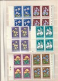 ROMANIA 1979 LP 977 FLORI PROTEJATE IN R.S.ROMANIA SERIE IN BLOCURI DE 4 TIMBRE MNH NESTAMPILATE