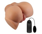 Masturbator Emilia cu Glont Vibrator Vagin, Anus, TPR, Natural, 1.8 kg