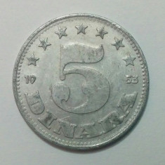 Iugoslavia - 5 dinara - 1953 (moneda, M0052) foto