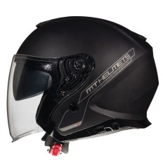 Casca open face pentru scuter - motocicleta MT Thunder III SV Jet A1 negru mat (ochelari soare integrati) &ndash; tip MT-V-19 XS (53/54cm)