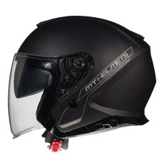 Casca open face pentru scuter - motocicleta MT Thunder III SV Jet A1 negru mat (ochelari soare integrati) &ndash; tip MT-V-19 XS (53/54cm)