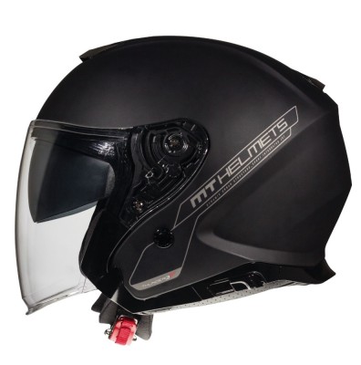 Casca open face pentru scuter - motocicleta MT Thunder III SV Jet A1 negru mat (ochelari soare integrati) &amp;ndash; tip MT-V-19 XS (53/54cm) foto