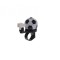 Sonerie bicicleta din-din forma de minge, culoare alb/negru Cod:AWR1608