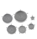 Set 6 Capace din Silicon,6 Marimi, pentru Vase de Gatit si Recipiente de Depozitare Alimente, CBD CORAL BEST DEALS 18 cm 20 cm 20 cm 1 cm Transparent