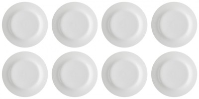 Set farfurii 8 piese pentru Desert, din Portelan, Albe, diametru 15 cm foto