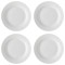 Set farfurii 8 piese pentru Desert, din Portelan, Albe, diametru 15 cm