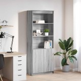 vidaXL Dulap &icirc;nalt gri sonoma 70x35x180 cm lemn prelucrat, 5 rafturi, depozitare living, baie, bucatarie