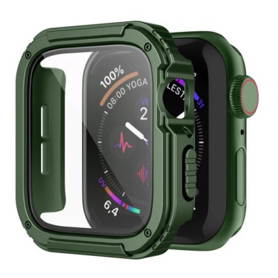 Husa pentru Apple Watch 7 / 8 / 9 (41mm) + Folie - Lito Watch Armor 360 - Green foto