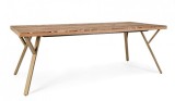 Cumpara ieftin Masa fier auriu lemn maro Raida 220x100x76 cm