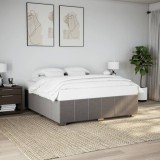 VidaXL Cadru de pat fără saltea, gri taupe, 200x200 cm, textil