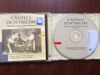 cantece de petrecere gheorghe dinica stefan iordache cd disc muzica lautareasca usoara romante slagare roton 2003 VG+ foto