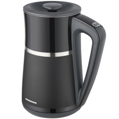 Fierbator electric Heinner HEK-D22002WBK, 2200 W, 1.7 l, 5 setari temperatura, Functie mentinere cald, Display LCD, Negru