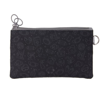 Penar dublu cu fermoar si masca material textil, ZIPIT Face-It Creature - negru foto