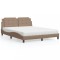 vidaXL Pat cu saltea, Zadar, cappuccino, 160x200cm piele ecologică 3208877
