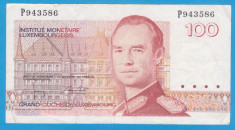 (1) BANCNOTA LUXEMBURG - 100 FRANCS ND, PRE-EURO foto