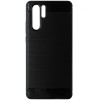 Husa tip capac spate Carbon silicon neagra pentru Huawei P30 Pro