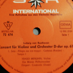 Beethoven - Violin Concerto D-Dur op 61 cu Y.Menuhin (1974/SIR/RFG) - VINIL/NM