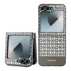 Husa pentru Samsung Galaxy Z Flip7 FE F761 / Z Flip6 F741, DKNY, Repeat Pattern Bottom Stripe, Maro