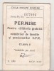 Bnk div CFR - Permise pentru calatorie gratuita - cls 2 - 1972, Romania de la 1950, Documente