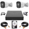 Sistem supraveghere Uniview, 2 camere, 2MP Full HD, Microfon, Infrarosu 20m, DVR, Accesorii montaj incluse SafetyGuard Surveillance, Rovision