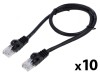 Patch cord U/UTP 6 litat CCA PVC negru 0,5m 26AWG, Lanberg