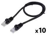 Patch cord U/UTP 6 litat CCA PVC negru 0,5m 26AWG, Lanberg