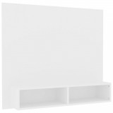 Dulap TV montat pe perete, alb, 102x23,5x90 cm, PAL