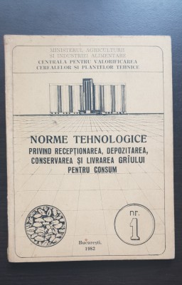 Norme tehnologice recepționarea, depozitarea, conservarea și livrarea gr&amp;acirc;ului foto