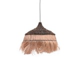 Cumpara ieftin Lustra Arupade lemn abaca natural-negru 50x50x50+ cm