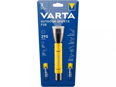 Lanterna LED Varta Outdoor Sports F20 + 2x AA Longlife Power foto