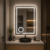 Oglinda LED pentru baie 50x70 cm Canto Touch, dimabila, cu dezaburire