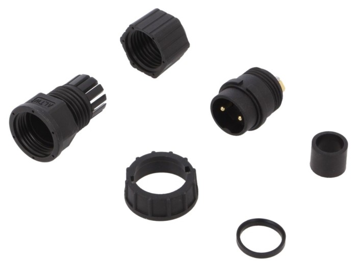 Mufă Circulară 2 PIN Aurită 20A