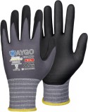 Set 3 perechi manusi de lucru Kaygo, nailon/nitril, negru/gri, marimea L