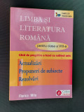 LIMBA SI LITERATURA ROMANA CLASA A VIII A ACTUALIZARI PROPUNERI DE SUBIECTE, Clasa 8, Limba Romana