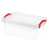 Caserola alimente, Inaplast, plastic, dreptunghiulara, transparenta, 2.5 L, cu manere