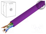 Cablu U/UTP 4x2x23AWG 6 s&acirc;rmă Cu PVC violet 305m DIGITUS