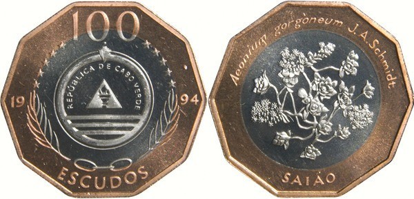 Cabo Verde 1994 - 100 escudos, bimetal, UNC