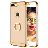 Cumpara ieftin Husa telefon Apple Iphone 8 Plus ofera protectie 3in1 Ultrasubtire Lux Gold Matte G Ring